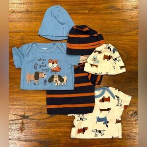 NWOT Gerber “Good Boy” Onesie + Hat Trio (3-6 Months)